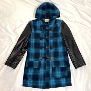 3/4 length duffle jacket with hoodie